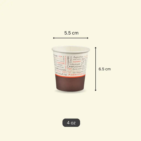 Printed paper cups 4 oz ecopek